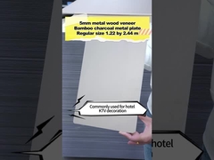 PVC decoratie bamboe houtskool hout metaal wandplaat hoge dichtheid binnenmuur panelen