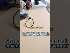 Bamboe houtskool fineer paneel groeven en hoek buigen