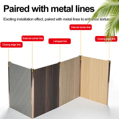5MM 8MM Wood Grain Wood Veneer Bamboo Charcoal PVC Wall Panel