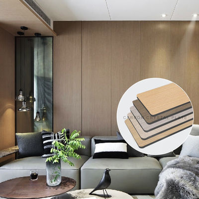 5MM 8MM Wood Grain Wood Veneer Bamboo Charcoal PVC Wall Panel