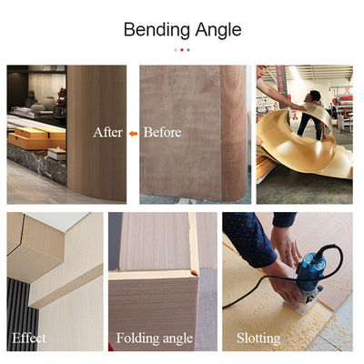 Bamboo Charcoal Wood Veneer Interior Decorative Panels Waterproof Flame Retardant