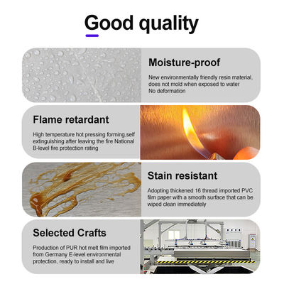 Waterproof Stain Resistant Eco Friendly Home Decor Tile SPC Wall Panel