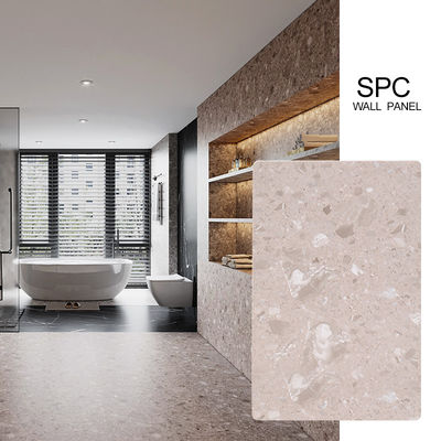 Spc Wall Panel Rushed 600*2440*4mm Waterproof And Flame Retardant Stone Plastic Siding  Eco-Friendly Integrated Wall Panel Indoor Decoration For Hotel Bathroom