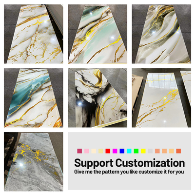 High Quality 1220*2440*5/8mm Waterproof And Wear-resistant Bendable Bamboo Charcoal Wood Veneer PVC Eco-Friendly High Gloss Marble Wood Veneer For Background Wall