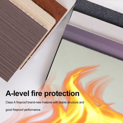 New Design 8mm Bamboo Charcoal Wood Veneer Metal Wall Panels Fire-resistant Interior Decoration Materials For Exhibition Halls