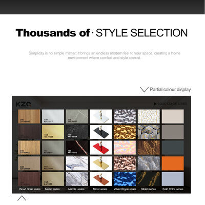 PVC Marble Sheet Waterproof And Fireproof Features Bamboo Charcoal Wood Veneer For Hotel