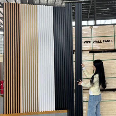 High Quality WPC Louver Panel Fluted Wall Panel For Interior Hotel WPC Wall Panel