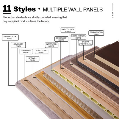 High Quality Bamboo Wood Wall Panel WPC Cladding Panels Indoor Wall Decor Board