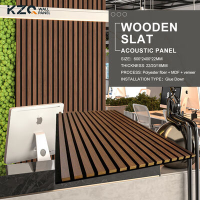 Flexible Acoustic Wall Panels Interior Decorative Wood Wall Slat Panels Sound Proofing Panels
