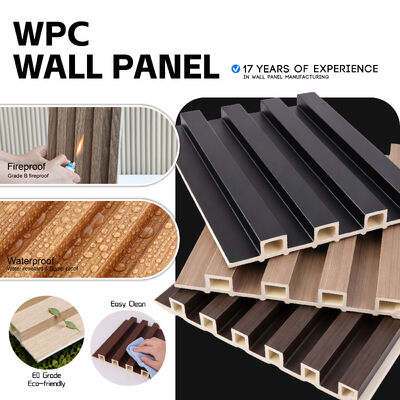 WPC Fluted Wall Panel New Design Flexible Wall Panel Eco-friendly for Interior Wall Panel Decor