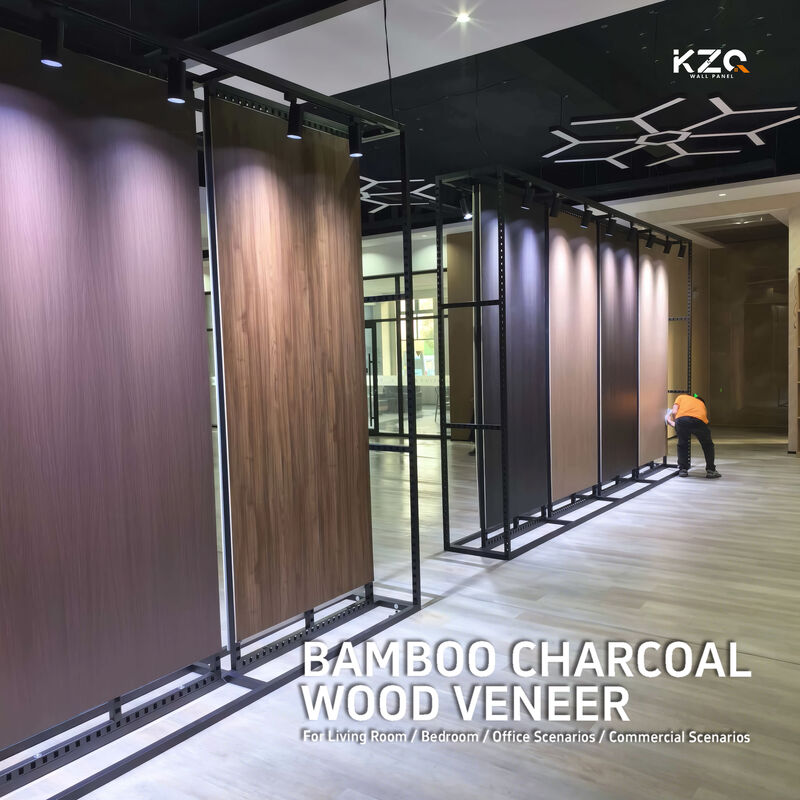 Interior Decorative Panels Bamboo Charcoal Wood Veneer For Wall Decoration