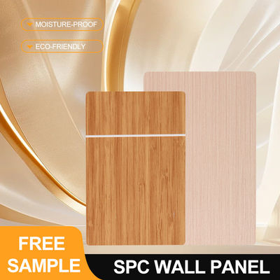 SPC wandpaneel 600*2440*4mm waterdicht en vlamvertragend hout-plastiek composiet milieuvriendelijk naadloos splitsen interieurwandpaneel voor badkamer thuis