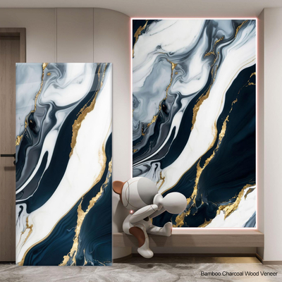 Spot Gilt Marmer Houtfineer Panelen Waterdicht Slijtvast Milieuvriendelijk Binnen Woonkamer Decoratieve Wandpanelen