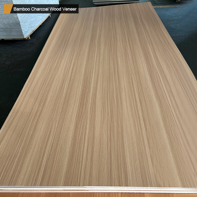 Hete Verkoop 8mm Bamboe Houtskool Houtfineer Brandvertragende Houtnerf Decoratieve Panelen Voor Commerciële Ruimte