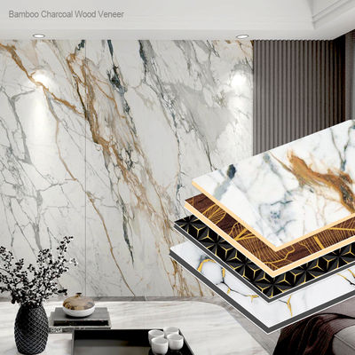 Bamboo Wood Fiber Wall Panels Decoration Background Wall 8mm Bamboo Charcoal Wpc Wood Veneer Panel