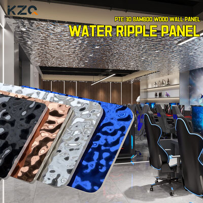 Waterdichte Decoratieve Wandpanelen Watergolf Wandpaneel Bamboevezel Wandpaneel voor Commerciële Plafonds