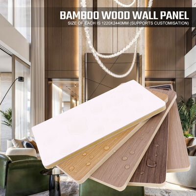 PVC Houtnerf Wandpaneel 5mm Flexibel Binnen Decoratief Wandpaneel Bamboevezel Wandpaneel