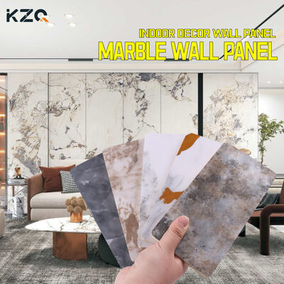 Hoogglanzende marmeren wandpanelen Gebruikte interieur decoratieve materialen die keramische tegels nabootsen