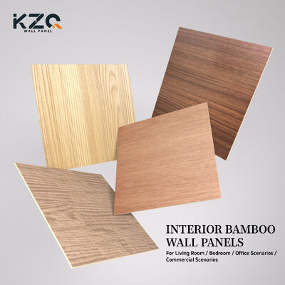 Mode Bamboe Hout Veneer Marmeren Plaat Indoor Panel Voor TV achtergrond decoratie