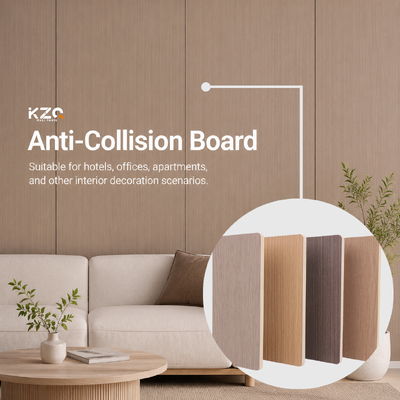 Bamboe houtskool hout fineer anti-botsings bord voor hotel decoratie