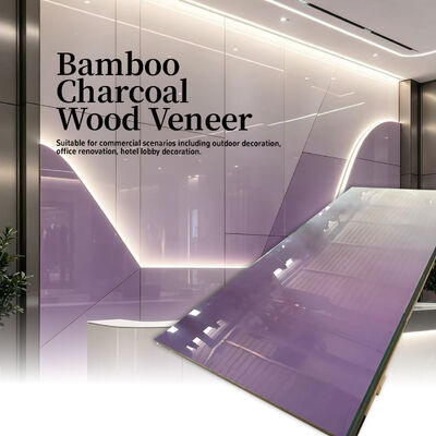 PET bamboe houtskool hout fineer fabriek Groothandel 1220*2440*5/8mm Voor restaurant interieur decoratie